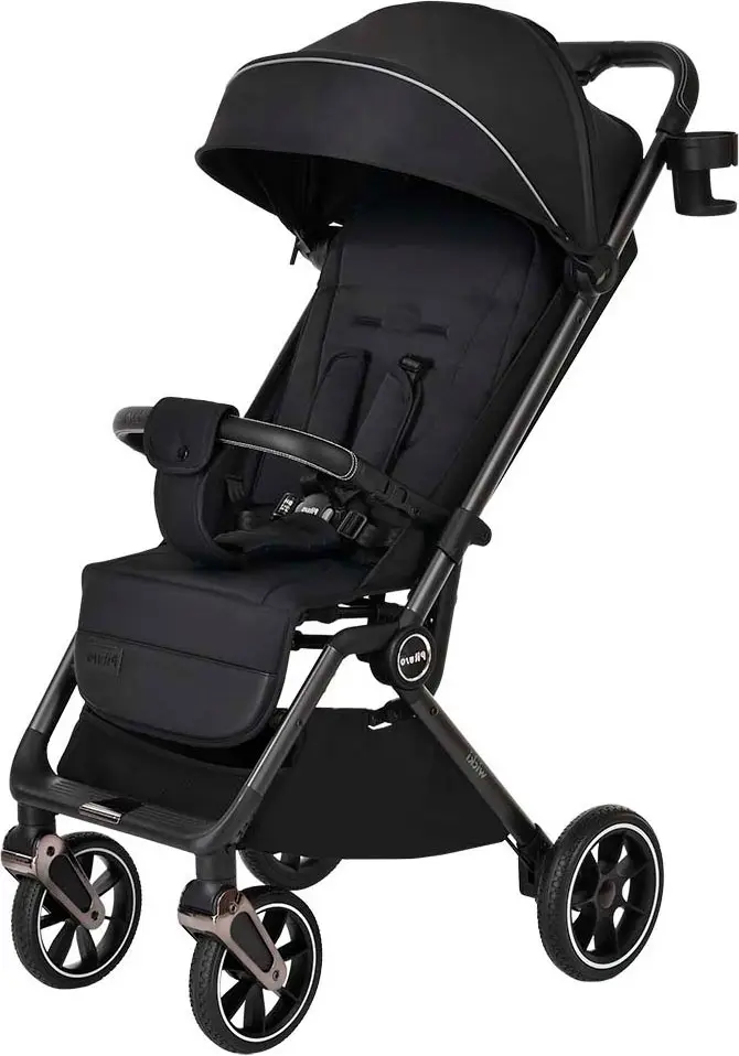 Коляска детская Pituso Wicki, прогулочная, Black/Черный/PU