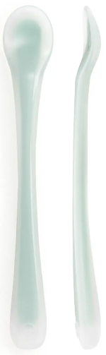 Ложка для кормления Happy Baby силиконовая green