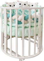 Фотография товара Кроватка Loona Rose с ПВХ накладками, слоновая кость