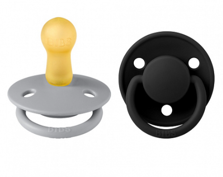 Фотография товара Набор пустышек латексных BIBS De Lux, 2 шт. - Cloud/Black, 6+ мес.