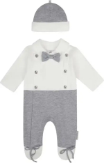 Фотография товара Комплект Наследник Выжанова 2 предмета,  р. 56-36, цвет экрю, серый меланж