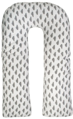 Фотография товара Наволочка к подушке для беременных AmaroBaby U-образная Облака серый