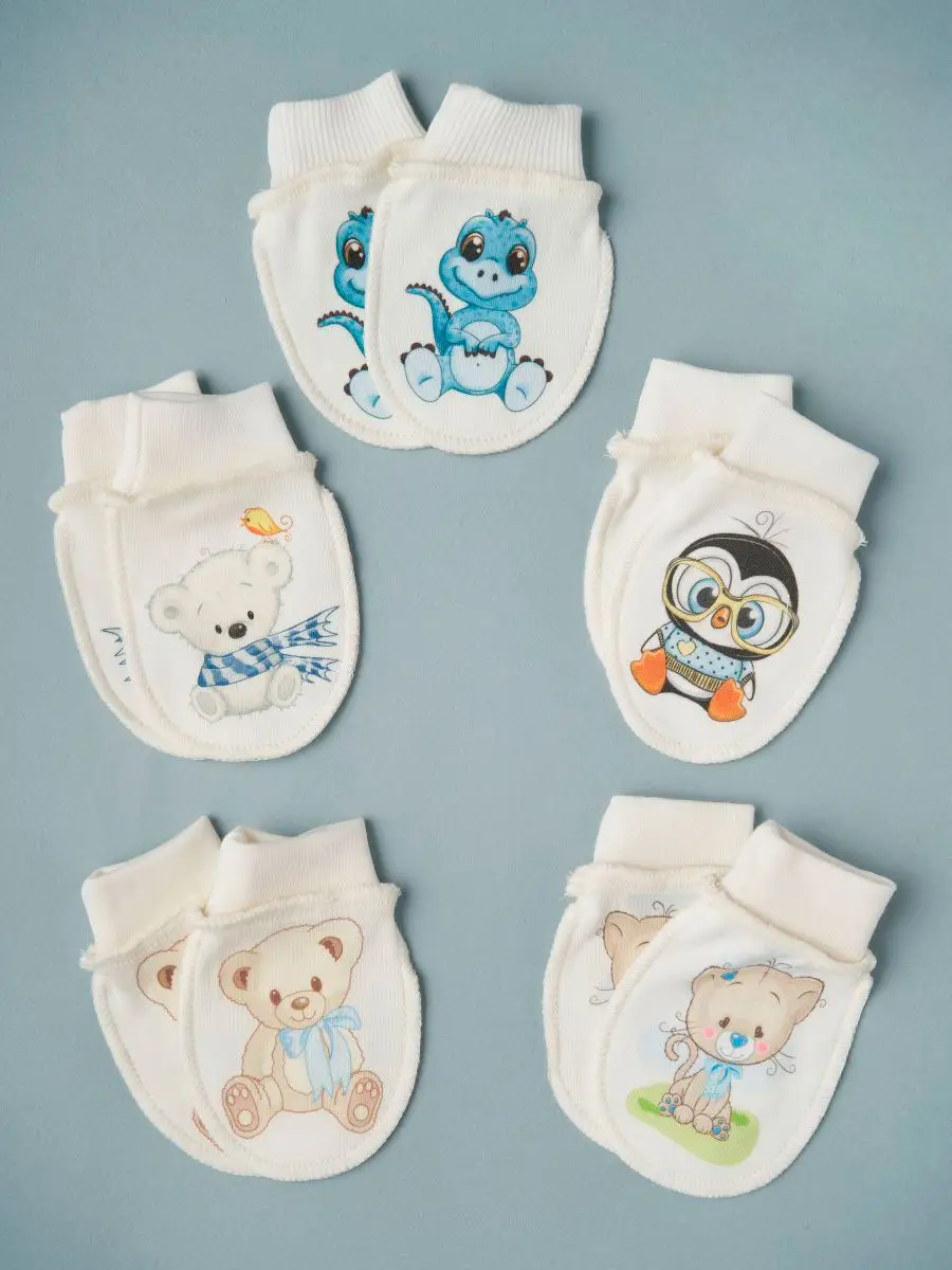 Антицарапки Little Star комплект из 5 пар Принт интерлок №3 56