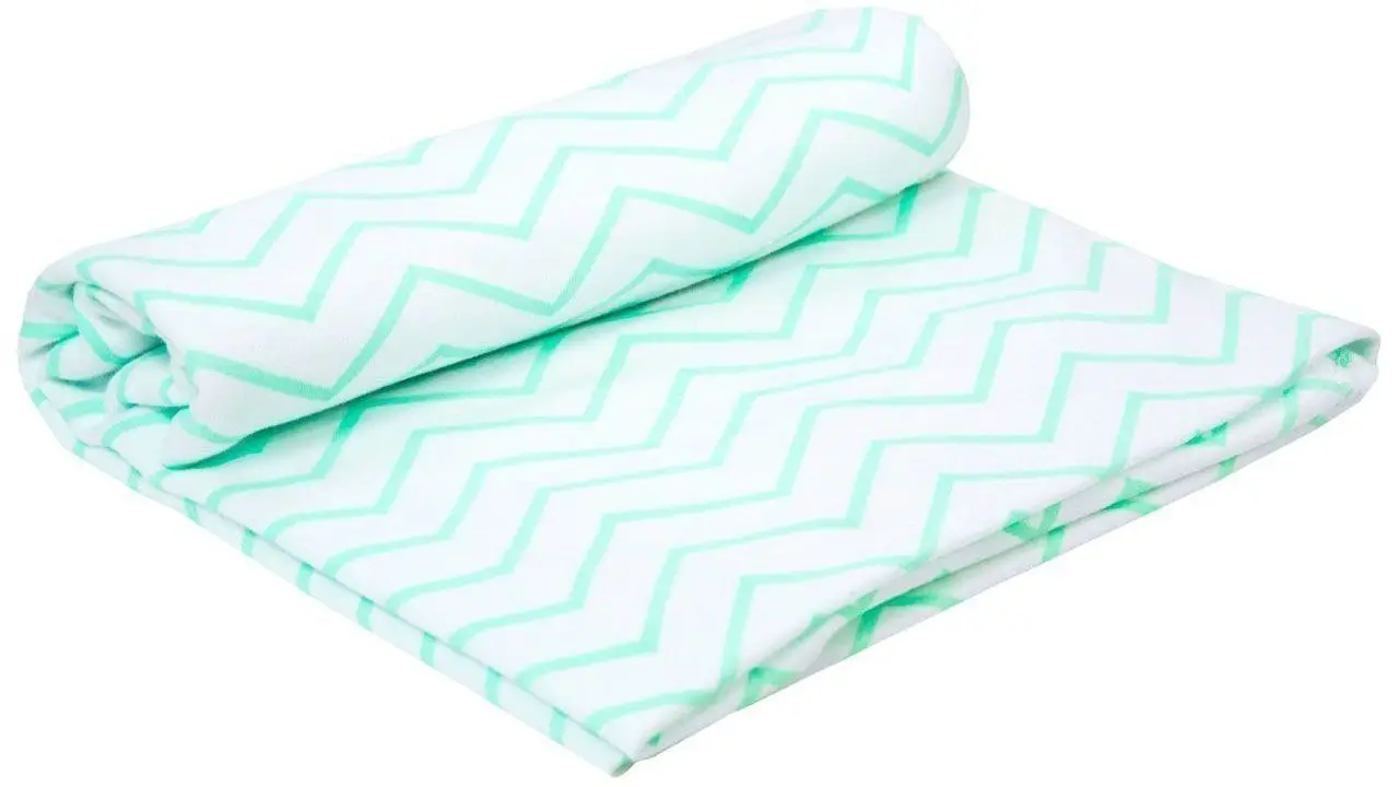 Пелёнка трикотажная Amarobaby Soft Hugs Зигзаг мятный
