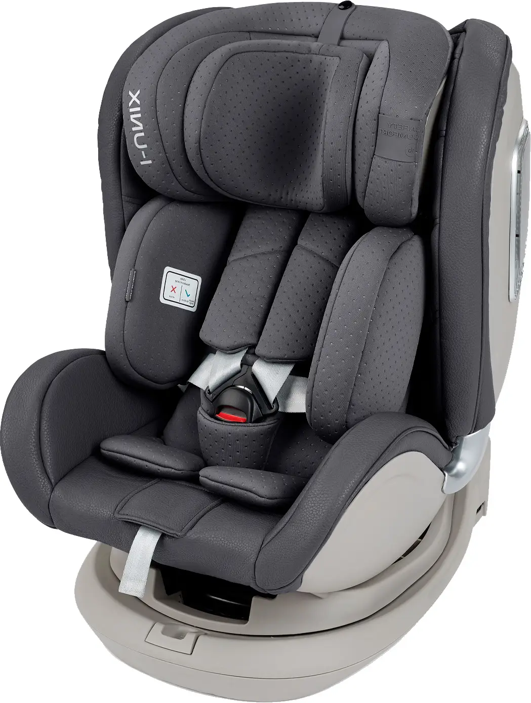 Автокресло группа 0/1/2/3 (0-36 кг) Happy Baby I-Unix graphite