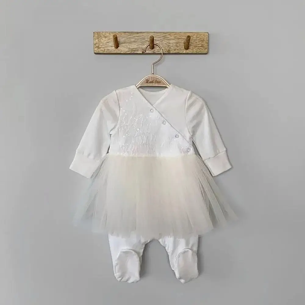 Комбинезон с юбочкой для девочки Little Star крем 74
