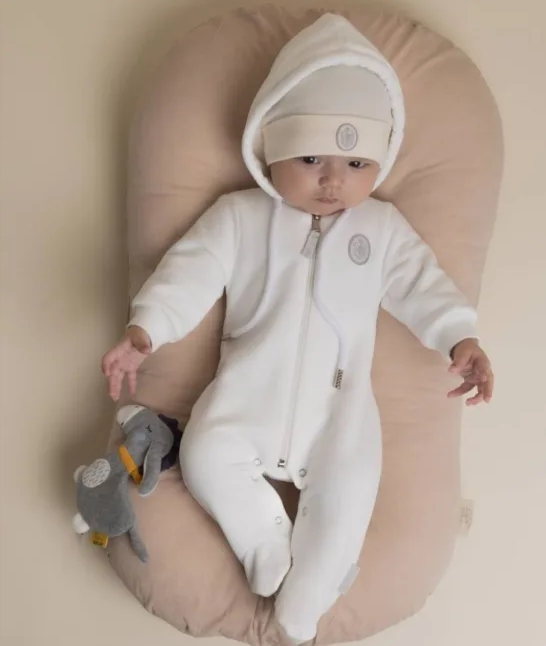 Фотография товара Комбинезон (футер 3-х нитка) цв. экрю, р. 56-36 - 74-48 (цв. экрю, р. 56-36)