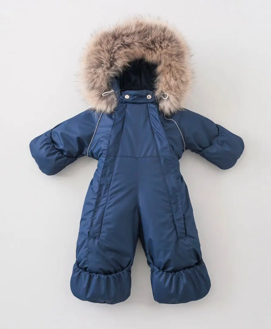 Комбинезон KiDi kids Скандинавия зимний, мембрана, темно-синий 22, 68-74 см