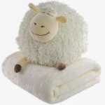 Мягкая игрушка Овечка Кудряшка 30 см с пледом 130x180 см Мягкая игрушка Овечка Кудряшка 30 см с пледом 130x180 см