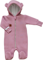 Фотография товара Комбинезон Bunnyphant для малыша с начёсом, размер 68, пудровый