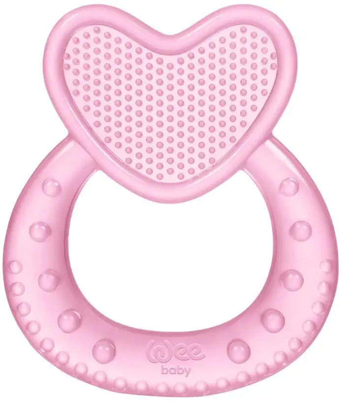 Массажер WeeBaby силиконовый для дёсен в форме сердечка (прорезыватель)