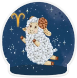 Фотография товара Кристальная мозаика Фрея, магнит Знаки зодиака. Овен, 9x9 см