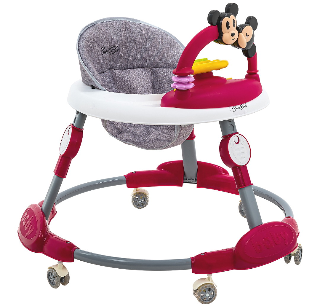 BamBola Ходунки Миник круглые, игровая панель, музыка, терракот