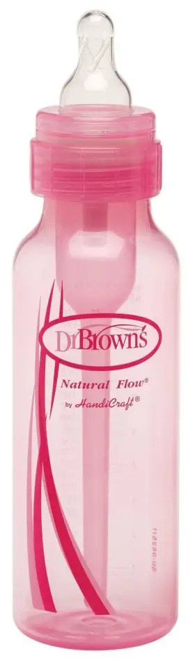 Бутылочка антиколиковая  с узким горлышком Dr. Brown's Option 250 мл полипропилен розовый
