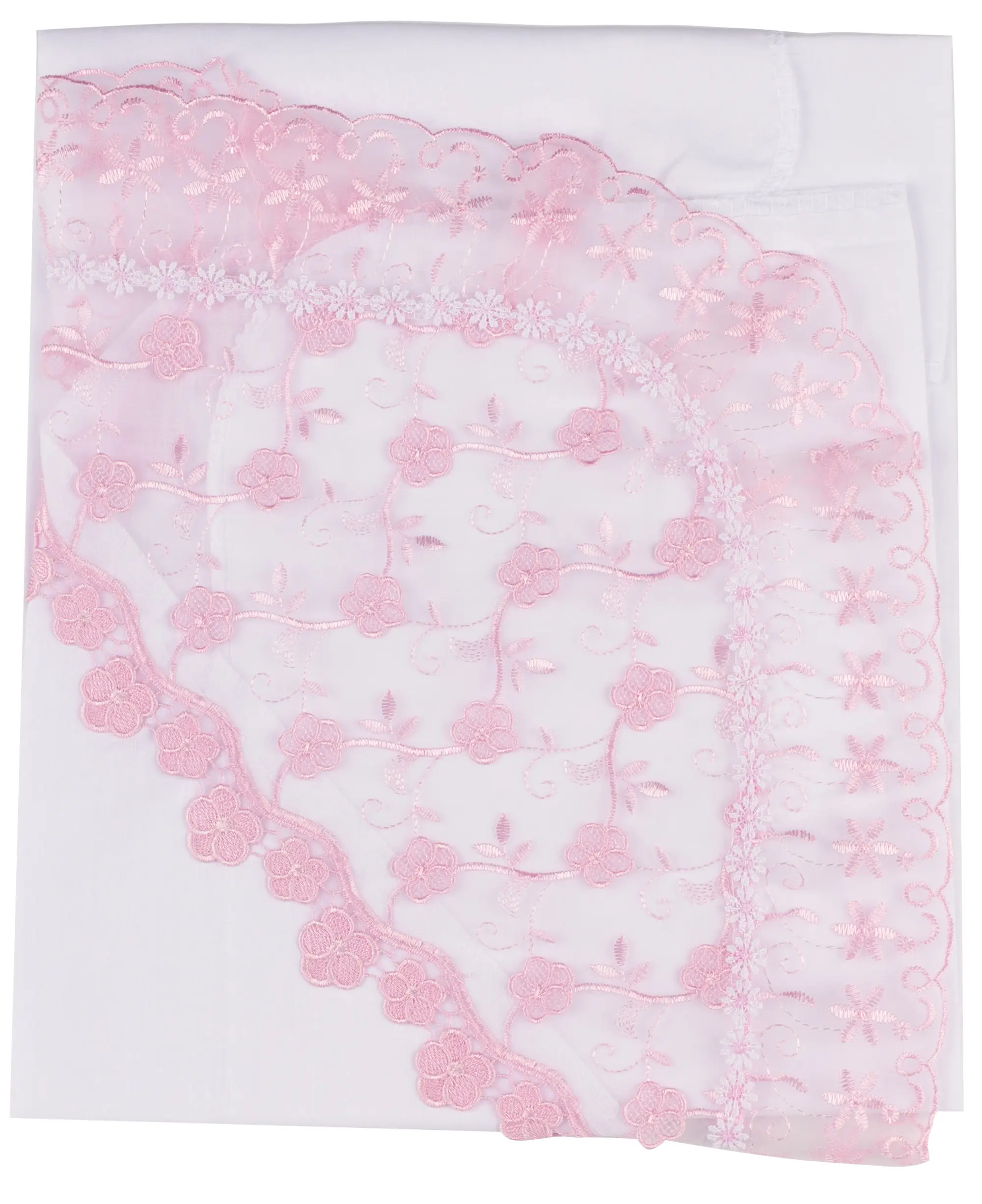 Уголок Моё Дитё Вербена кружево + гипюр розовый 75х75 см