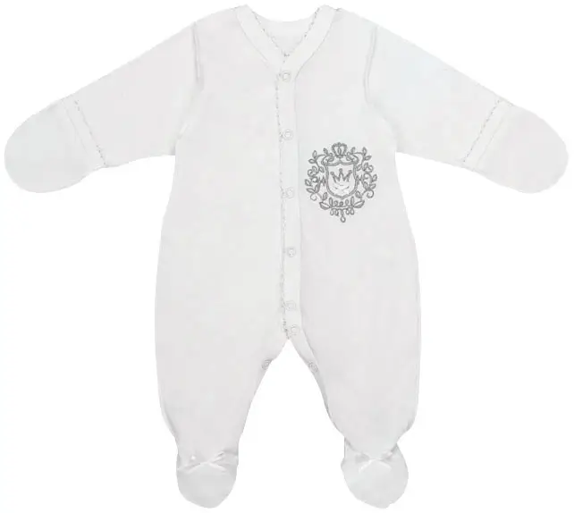 Комбинезон на кнопках Little Star Герб BL белый 46