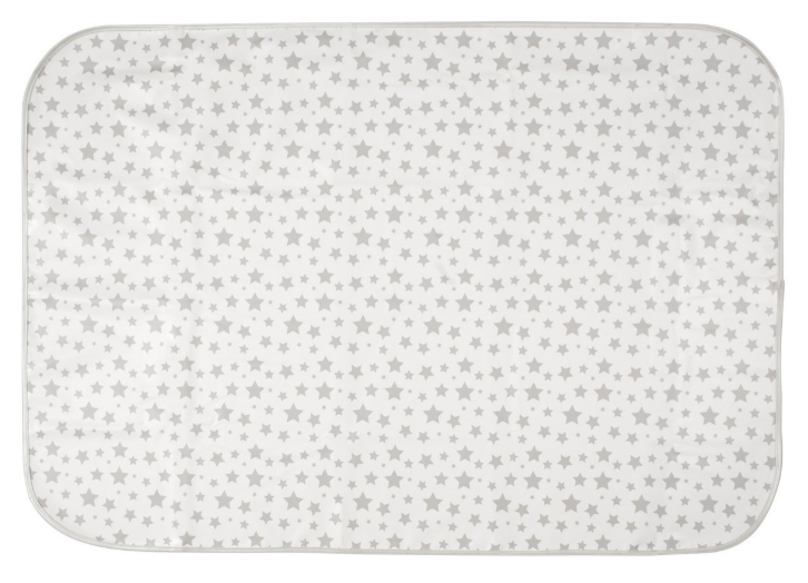 Клеёнка-наматрасник с резинками-держателями "Серые звезды" 70*100 см