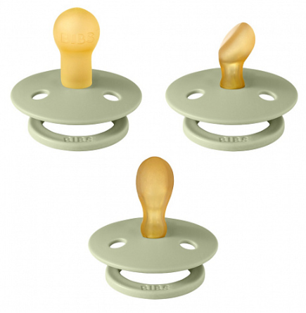 Фотография товара Набор пустышек BIBS Try-it Colour, 3 шт. - Sage, 0+ мес.