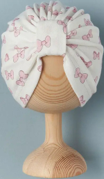 Фотография товара Чалма Little Star Бантики интерлок, р. 36-38, крем