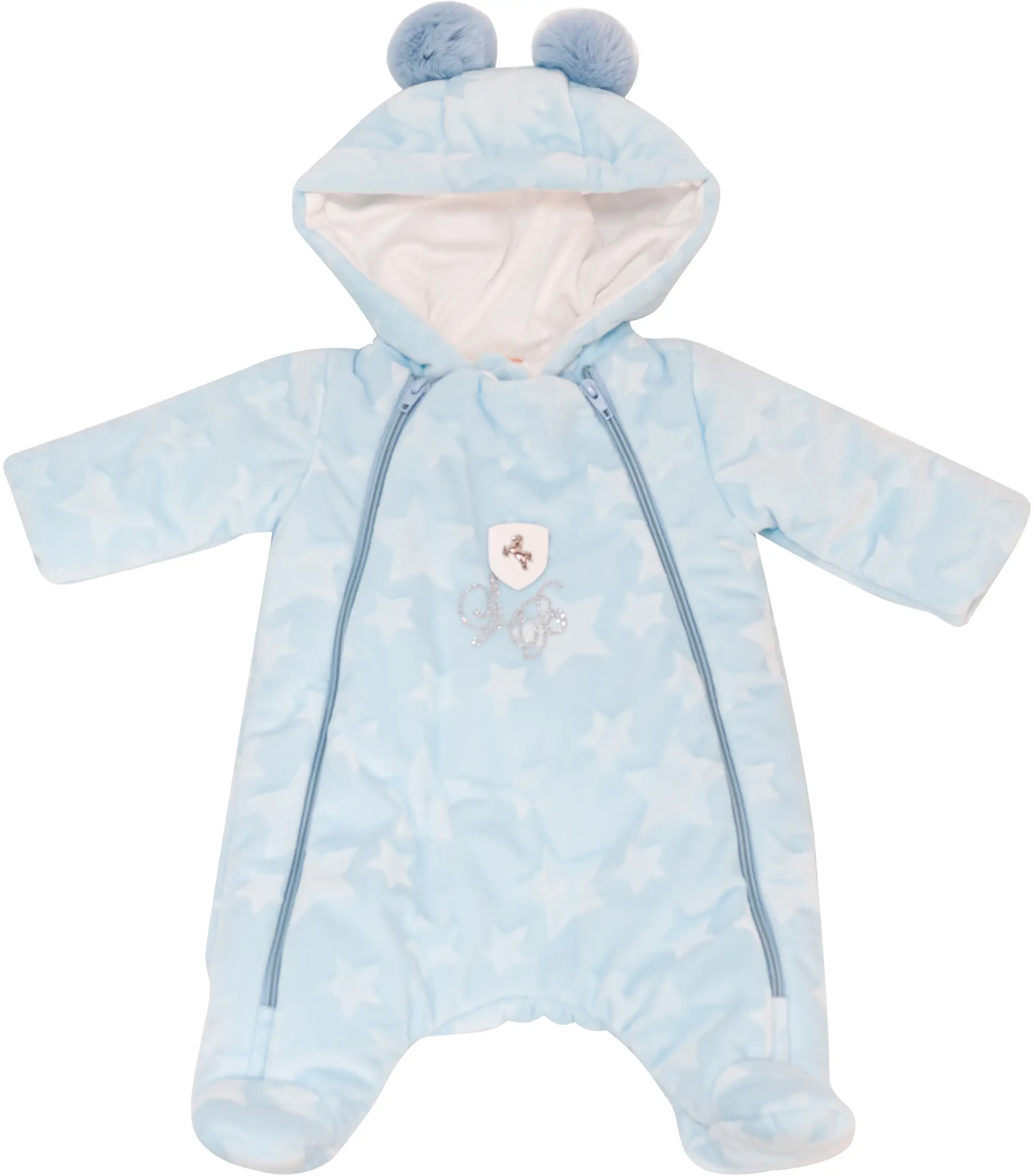 Комбинезон утеплённый Luxury Baby Звёздочка голубой 74
