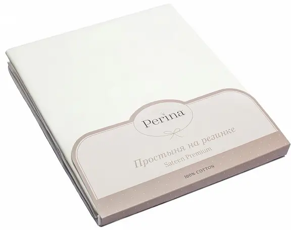 Простыня Oval на резинке детская Perina Молочный