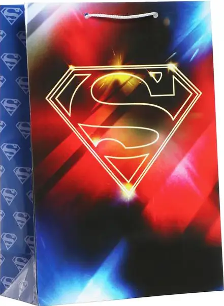 Пакет подарочный Superman, 22х31х10 см, 7041657