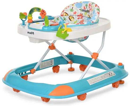 Ходунки Тигруля Pituso игровая музыкальная панель, 2 стоппера, голубые