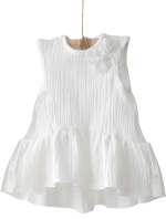 Фотография товара Платье KiDi kids без рукавов, с воланом, молоко, размер 22, рост 68-74 см