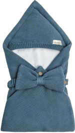 Фотография товара Конверт Amarobaby Pure Love Batic вязаный утепленный на выписку, 85 см, джинс