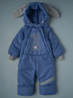 Фотография товара Комбинезон Little Star Зайчик с хвостиком подклад-кулир, синий 80