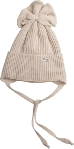 Фотография товара Шапка Наследник Выжанова демисизонная на завязках с бантиком, р. 44-46, цвет бежевый