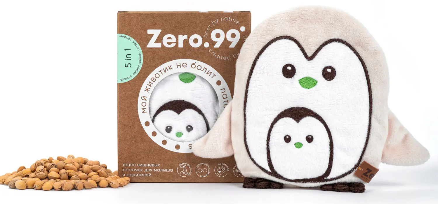 Игрушка-грелка с вишневыми косточками ZerO-99 Пингвин