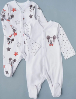 Фотография товара Комбинезон на кнопках "Микки", 2 шт, р. 56, цвет белый