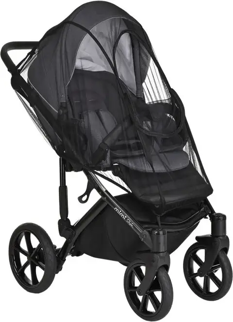 Москитная сетка BamBola универсальная с окошком на молнии, черная, 163B