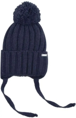 Фотография товара Шапка Наследник Выжанова зимняя с утеплителем, с помпоном на завязках, р. 48-50, цвет джинс