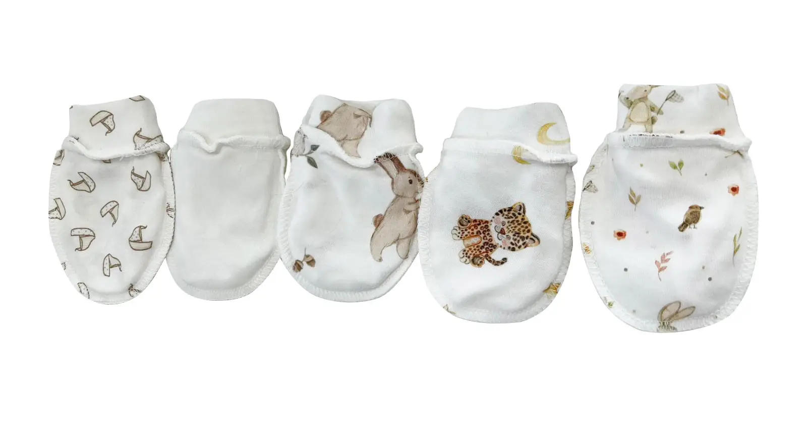 Антицарапки Little Star для мальчика комплект интерлок крем №4 5 пар 56 0 мес