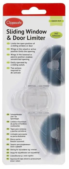 Защитный замок для раздвижных окон и дверей CL83/2 Clippasafe прозрачный