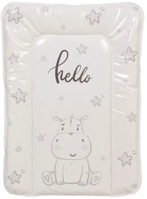 Матрас для пеленания Polini kids Бегемотик на комод серый 70х50 см