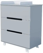 Комод Loona Tulip с пеленальной доской, серый/белый Комод Loona Tulip с пеленальной доской, серый/белый