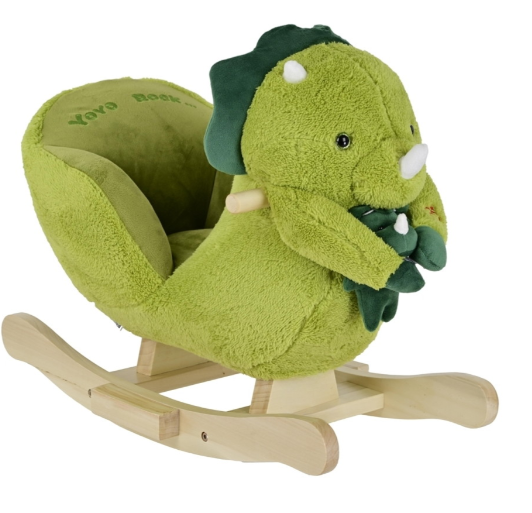 Фотография товара PITUSO Качалка (с сиденьем) Дино+игрушка, плюш.,муз.,Зеленый, 61*32*52см