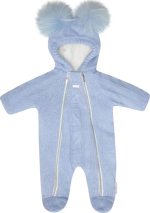 Фотография товара Комбинезон Наследник Выжанова с капюшоном с помпонами, голубой, р.56