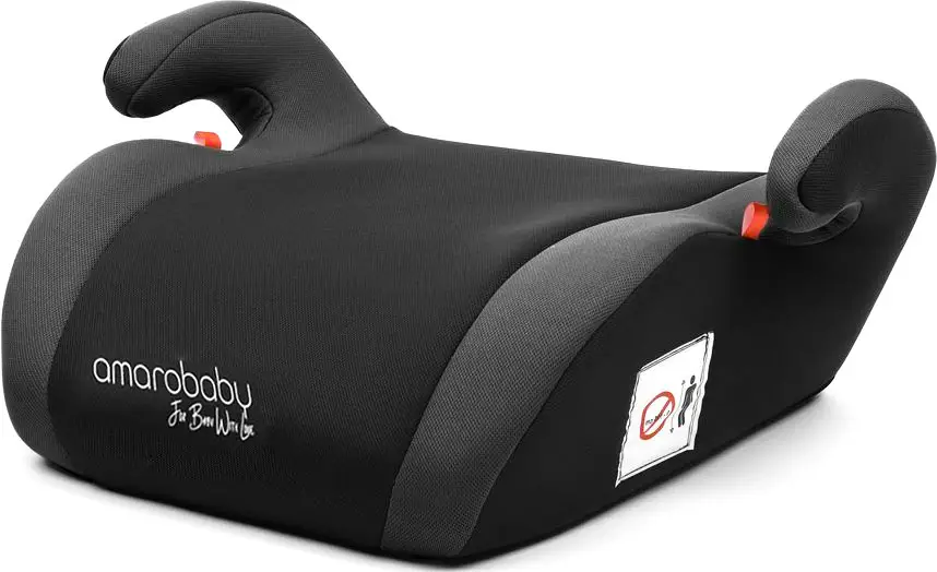 Бустер Amarobaby Enjoy, группа 3, 22-36 кг, черный, серый