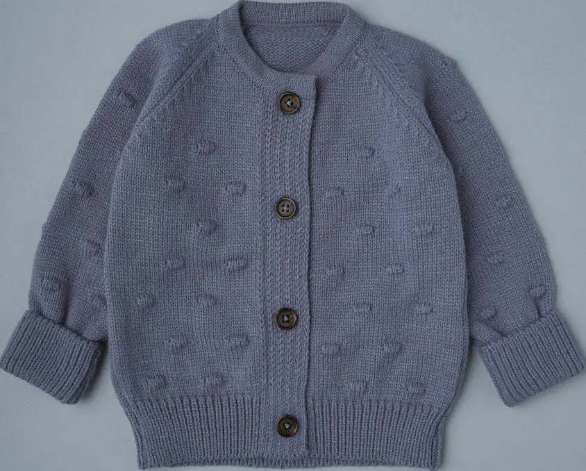 Кофточка вязаная Pom Pom Little Star, р. 74, индиго