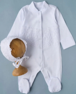 Фотография товара Комбез и чепчик "Цветок" Little Star, крем, р.56