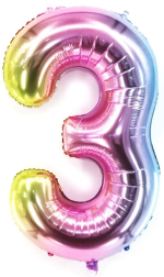 Фотография товара Шар Страна Карнавалия фольгированный цифра 3, 40"