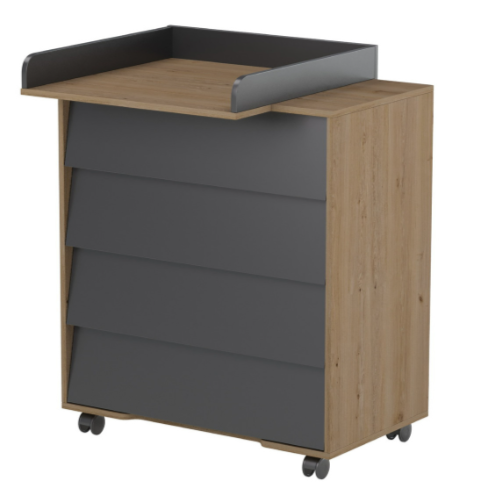 IN N_СMB Комод CAMBRIDGE 800/4 (ножки) цвет дуб/графит