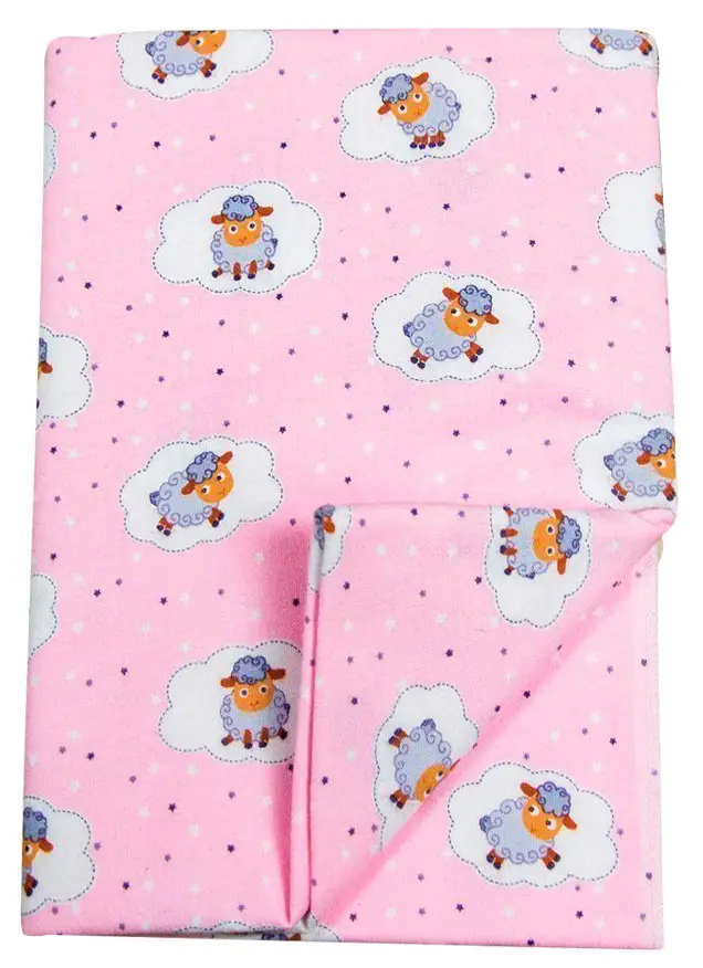 Пеленка фланелевая Amarobaby Sense Овечки розовый