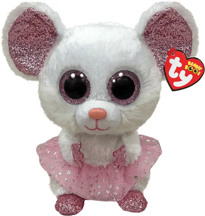 Мягкая игрушка TY Beanie Boo's NINA  Мышь балерина Nina 25 см