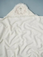 Фотография товара Пеленка с капюшоном Little Star Узоры шампань 75х100 см