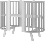 Фотография товара Кроватка детская Verona Incanto, маятник продольный, цвет серый, стойки белые